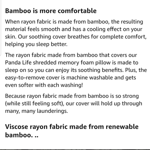 New 7" Memory Foam Pillow Bamboo Cover Soft Queen Pillowcase - Picture 4 of 15